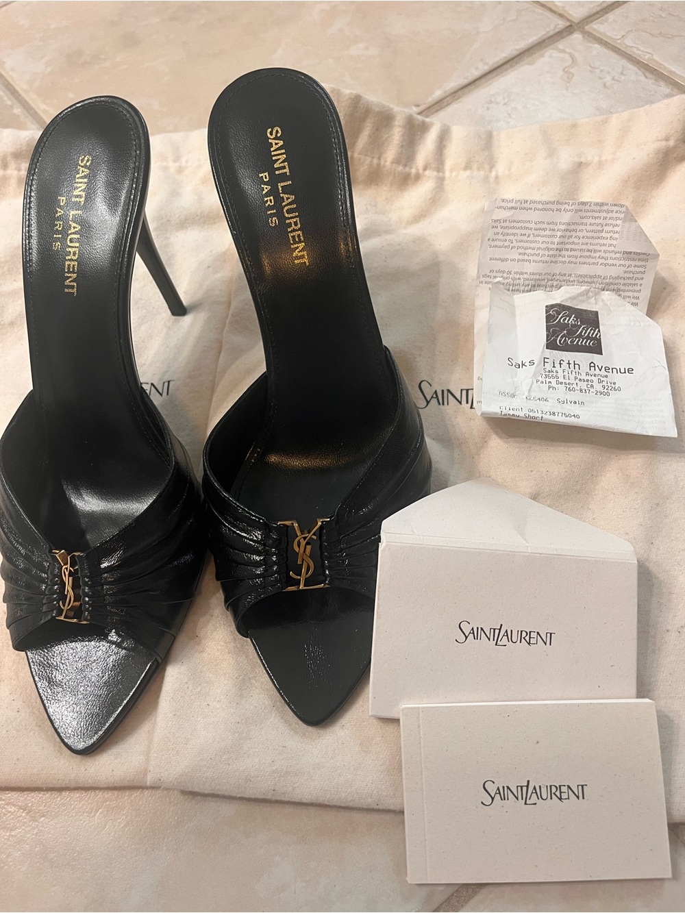 YSL BABYLONE MULES IN SMOOTH LEATHER - Picture 11 of 13